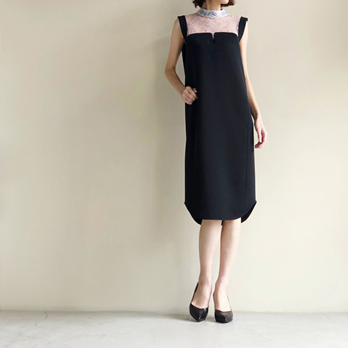 激安日本mame　Embroidery Collar Sleeveless Dress ワンピース