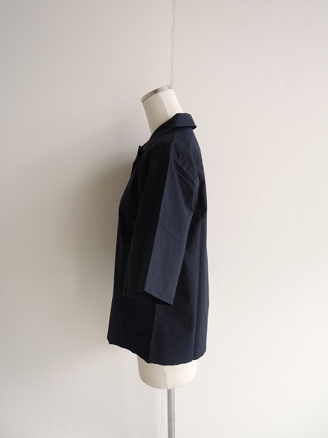 トップス AURALEE a6ss02wc-navy PRODUCT DYED FINX GABARDINE WESTERN SHIRT - AURALEE Official