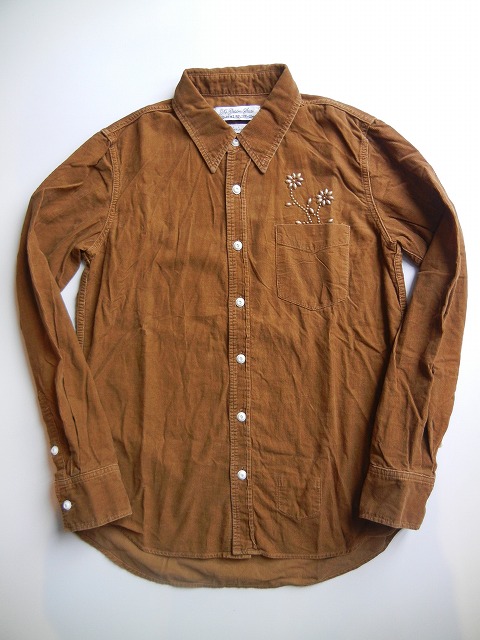 $B!Z(BREMI RELIEF$B![(B -$B%l%_%l%j!<%U(B -Corduroy Regular Shirts (Flower Studs)